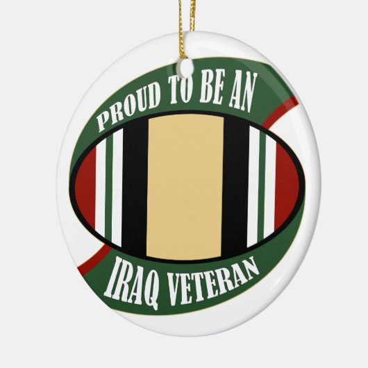 イラ誇りを持ったク退役軍人 セラミックオーナメント (左)