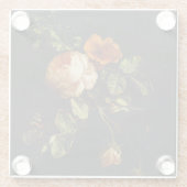 イリアス・ヴァン・デン・ブローク、まだ生きるバラ ガラスコースター (裏面)