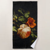 イリアス・ヴァン・デン・ブローク、まだ生きるバラ ビーチタオル (正面)