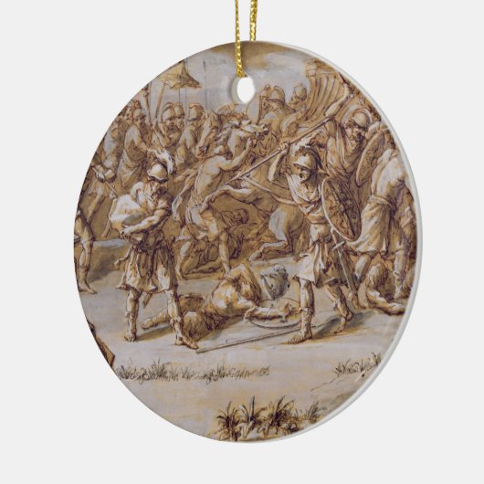 「イリアッド」へのイラストレーション、1760年代(ペン及びインクは、ありました セラミックオーナメント (左)