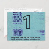 イリアム公共図書館カードNo. 1 ポストカード (正面/裏面)