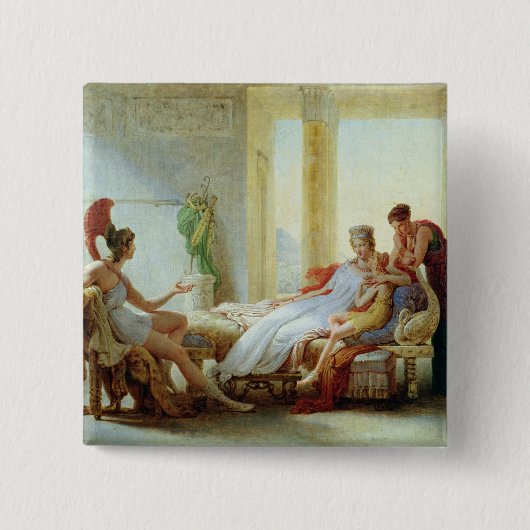 イリオスで災害のディドを告げるAeneas 缶バッジ (正面)