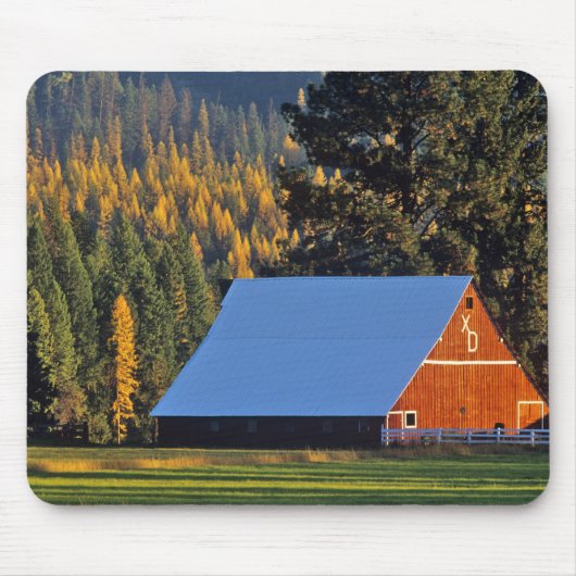 イリオスの近くで1911で造られる耕作された赤い納屋 マウスパッド (正面)