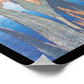 イリスとキリギリス葛飾北斎の花 ポスター (角)