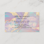 イリディセントパステルパープル金ゴールドグリッター 名刺 (裏面)