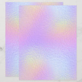 イリデセント フェイク フォイル スクラップブック ペーパー No. 15 (正面/裏面)