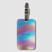 イリデセント レインボー グラム ラゲッジタグ (正面縦)