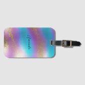 イリデセント レインボー グラム ラゲッジタグ (正面横)