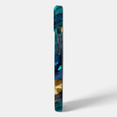 イリデッセントな孔雀の羽の抽象画 Case-Mate iPhoneケース (裏面 / 左)