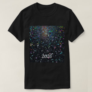 イリデッセント抽象ステンドグラスパターン Tシャツ