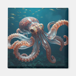 イリデッセント ガラス たこ アート | 深海の生き物 マグネット
