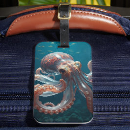 イリデッセント ガラス たこ アート | 深海の生き物 ラゲッジタグ