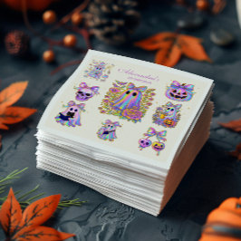 イリデッセント コケット スプーキー ワン ハロウィン スタンダードカクテルナプキン
