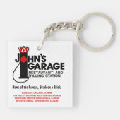 イリノイのジョン・ガレージ・レストラン キーホルダー (裏面)