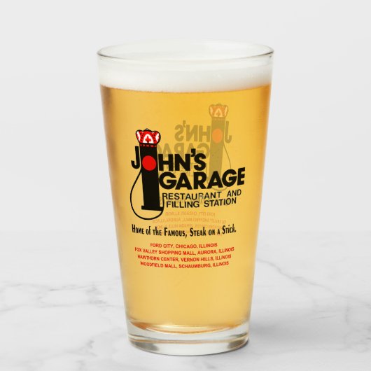 イリノイのジョン・ガレージ・レストラン タンブラーグラス (ドリンク正面)