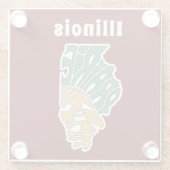 イリノイのニックネームワードアート ガラスコースター (裏面)