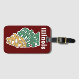 イリノイのニックネームワードアート ラゲッジタグ