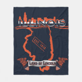 イリノイのフリースブランケット フリースブランケット (正面)