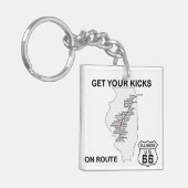 イリノイのルート66のあなたの蹴りを得て下さい キーホルダー (正面左)