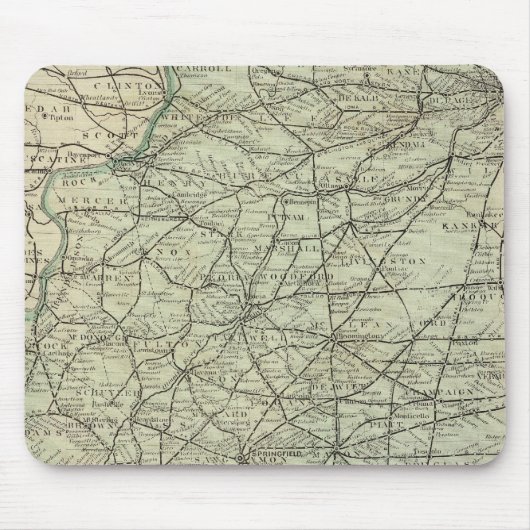 イリノイの公式線路地図 マウスパッド (正面)