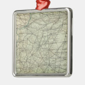 イリノイの公式線路地図 メタルオーナメント (左)