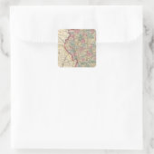 イリノイの地図バイミッチェル スクエアシール (バッグ)