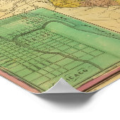 イリノイの地図2 ポスター (角)