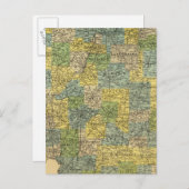 イリノイの地図2 ポストカード (正面/裏面)