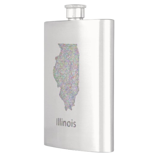 イリノイの地図 フラスク (左)
