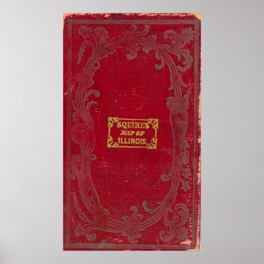 イリノイの地図 ポスター (正面)