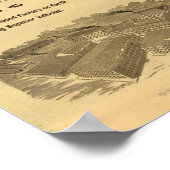 イリノイの地図 ポスター (角)