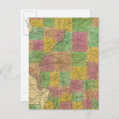 イリノイの地図 ポストカード (正面/裏面)