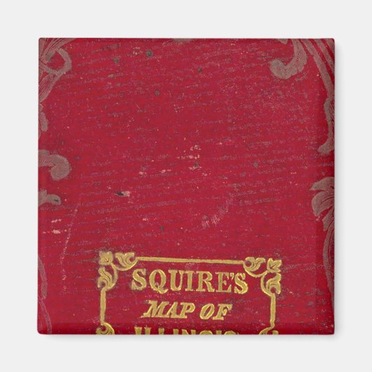 イリノイの地図 マグネット (正面)