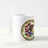 イリノイの州のシール コーヒーマグカップ (正面左)