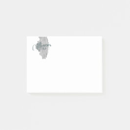 イリノイの州のタイポグラフィ ポストイット