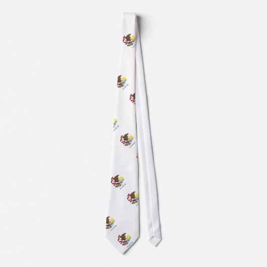 イリノイの州の旗 ネクタイ (正面)