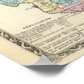 イリノイの政治地図 ポスター (角)