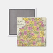 イリノイの新しい地図 マグネット (正面/裏面)