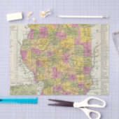 イリノイの新しい地図 薄葉紙 (クラフト)