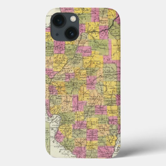 イリノイの新しい地図 Case-Mate iPhoneケース (裏面)
