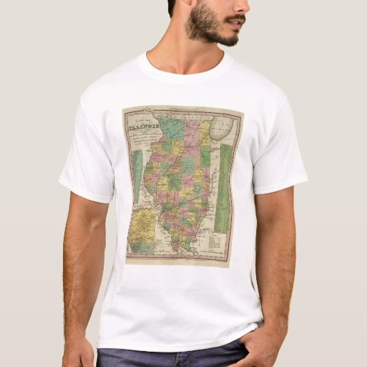 イリノイの新しい地図 Tシャツ (正面)