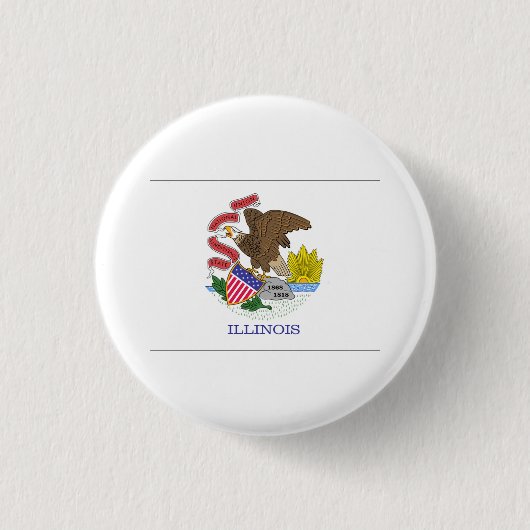 イリノイの旗インターナショナル 缶バッジ (正面)