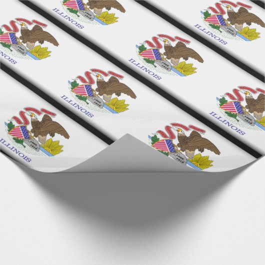 イリノイの旗 ラッピングペーパー (角)