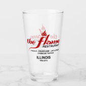 イリノイの炎のレストラン タンブラーグラス (正面)