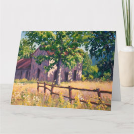 イリノイの美しい秋のファームハウスシーン カード