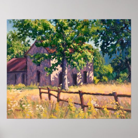 イリノイの美しい秋のファームハウスシーン ポスター (正面)