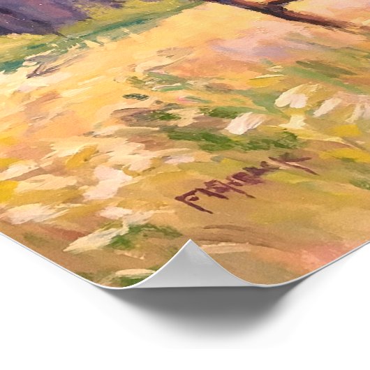 イリノイの美しい秋のファームハウスシーン ポスター (角)