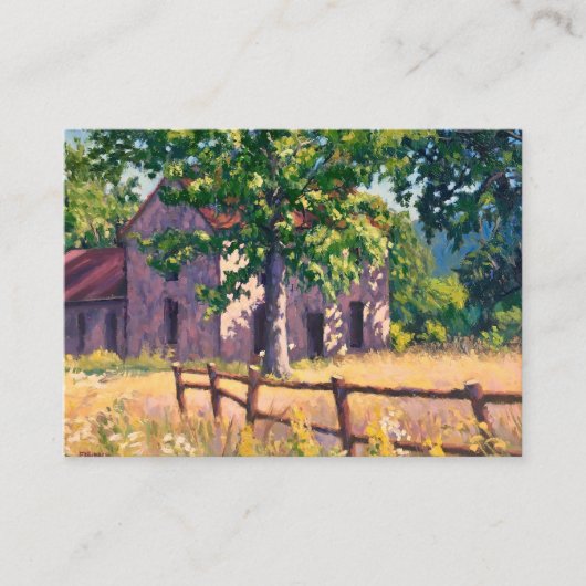 イリノイの美しい秋のファームハウスシーン 名刺 (正面)
