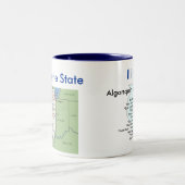 イリノイの記号及び地図 ツートーンマグカップ (中央)