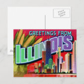 イリノイの郵便はがき ポストカード (正面/裏面)